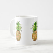 Mug dessin d'ananas aquarelle (Devant gauche)
