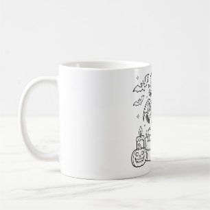 Mug Dessin d'art de la ligne Dragon d'Halloween