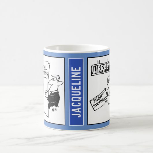 Mug Dessin de 2 hommes dans une bibliothèque Lecture L (Centre)