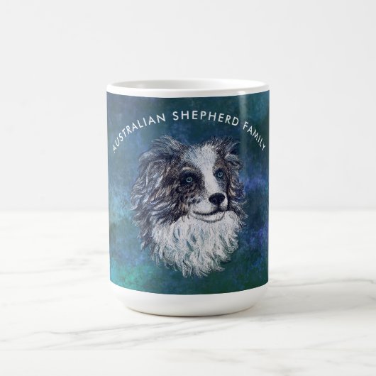 Mug Dessin de berger australien (Centre)