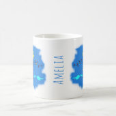 Mug Dessin de cerf-volant mignon Nom d'enfant (Centre)