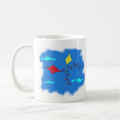 Mug Dessin de cerf-volant mignon Nom d'enfant (Gauche)