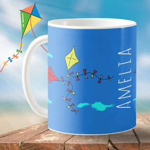 Mug Dessin De Cerf-Volant Mignon Nuage Enfants Nom