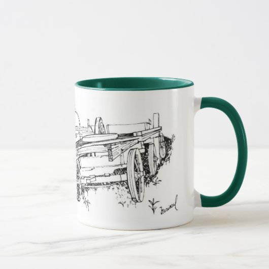 Mug Dessin de chariots (Droite)