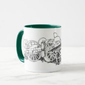 Mug Dessin de chariots (Devant gauche)