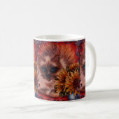 Mug Dessin de chat avec des yeux bleus et des (Devant droit)