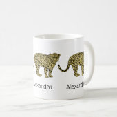 Mug Dessin de chat tacheté vintage léopard guépard (Devant droit)