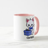 Mug Dessin de chaton mignon avec cadeau (Devant droit)