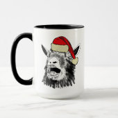 Mug Dessin de chèvre de Noël drôle (Gauche)
