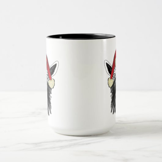 Mug Dessin de chèvre de Noël drôle (Centre)