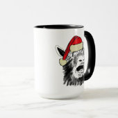 Mug Dessin de chèvre de Noël drôle (Devant droit)