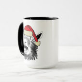 Mug Dessin de chèvre de Noël drôle (Devant gauche)