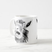 Mug Dessin de chèvre drôle hurlant irky Animal Art (Devant gauche)