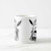 Mug Dessin de chèvre drôle hurlant irky Animal Art (Centre)