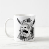 Mug Dessin de chèvre drôle hurlant irky Animal Art (Gauche)