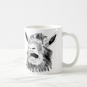 Mug Dessin de chèvre hurlante drôle Art animalier fant