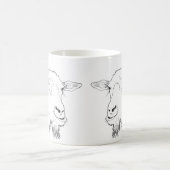 Mug Dessin de chèvre simple amusant (Centre)