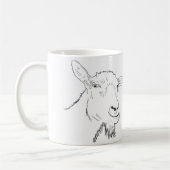 Mug Dessin de chèvre simple amusant (Gauche)