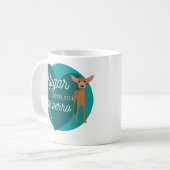 Mug Dessin de chien de podenco amusant Slogan Coffee M (Devant gauche)