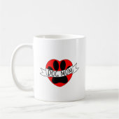 Mug Dessin De Chien Maman Paw Et Red Heart (Gauche)