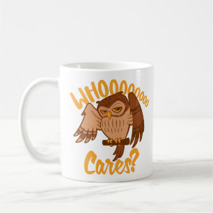 Mug Dessin de chouette de bande dessinée insouciant et