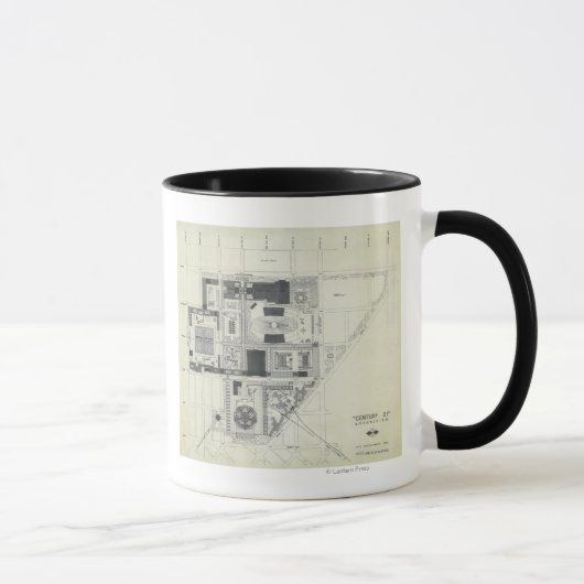 Mug Dessin de conception aérienne des aiguilles spatia (Droite)