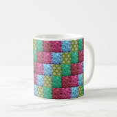 Mug dessin de courtepointe florale (Devant droit)