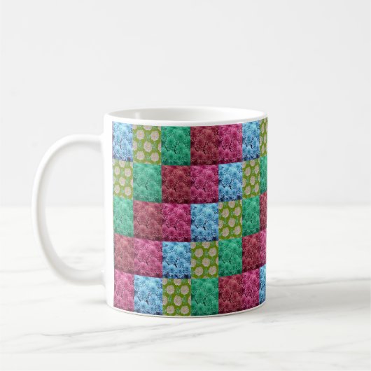 Mug dessin de courtepointe florale (Gauche)