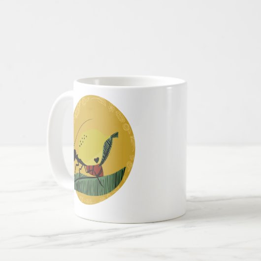 Mug Dessin de dessin de citron et de fourrure (Devant gauche)