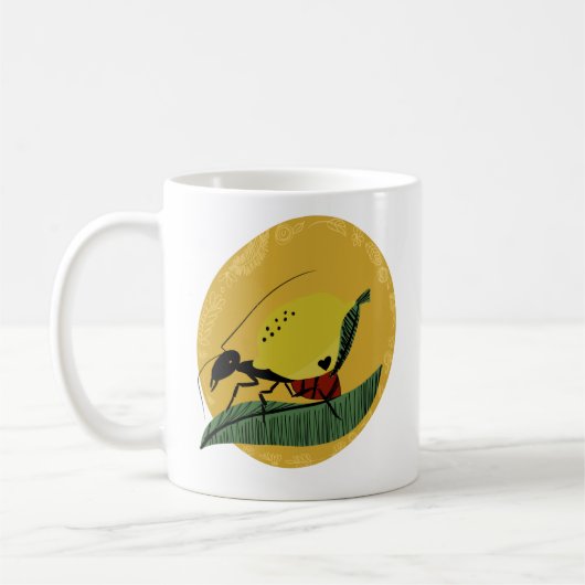 Mug Dessin de dessin de citron et de fourrure (Gauche)