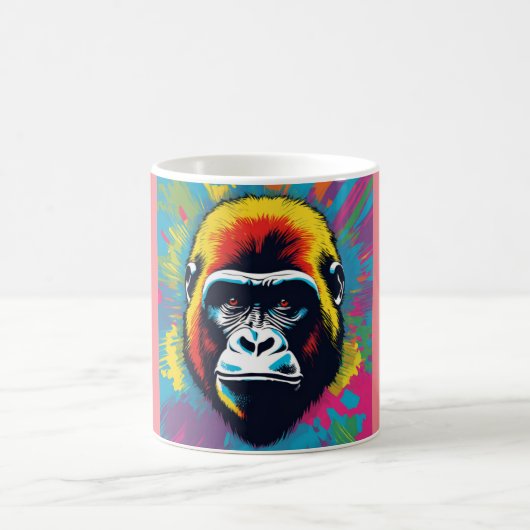 Mug Dessin de dessin de peinture Gorilla Pop (Centre)
