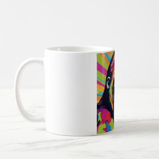 Mug Dessin de dessin de peinture Gorilla Pop (Gauche)