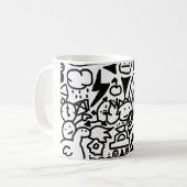 Mug dessin de doodle (Devant gauche)