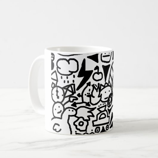 Mug dessin de doodle (Devant gauche)