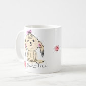Mug Dessin de Doodle Chih Tzu Femme mignonne (Devant gauche)