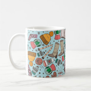 Mug Dessin de doodle dessiné à la main, motif sans sou