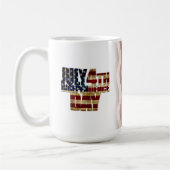 Mug Dessin de drapeau patriotique du 4 juillet (Gauche)