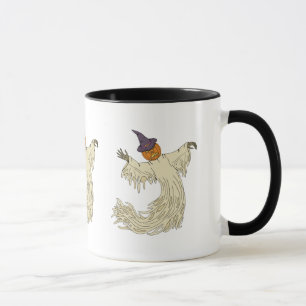Mug Dessin de fantôme à tête de citrouille pour Hallow