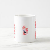 Mug Dessin de Flamingoe de rose de peinture à l'huile (Centre)
