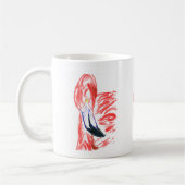 Mug Dessin de Flamingoe de rose de peinture à l'huile (Gauche)