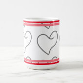 Mug Dessin de forme de cœur élégant (Centre)