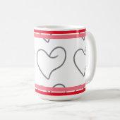 Mug Dessin de forme de cœur élégant (Devant droit)