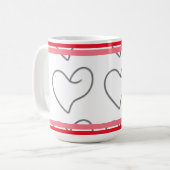 Mug Dessin de forme de cœur élégant (Devant gauche)