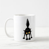 Mug Dessin de Funny Fierce Black Cat (Gauche)