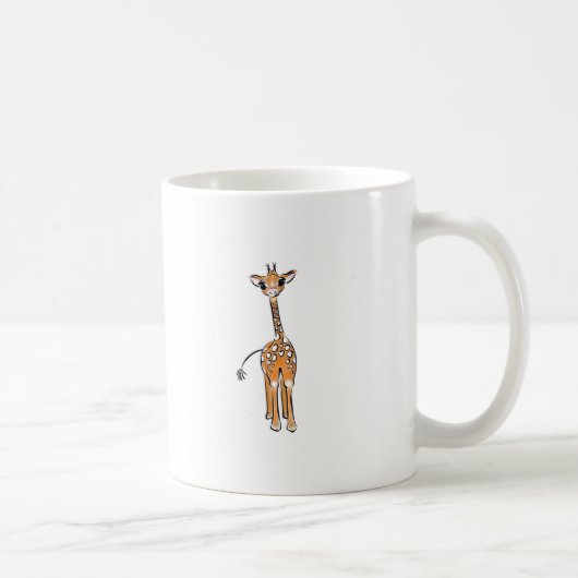 Mug Dessin de girafe mignon, animaux de safari  (Droite)