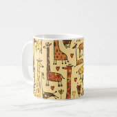 Mug Dessin De Giraffe, Amusant Design Sans Fil. (Devant gauche)
