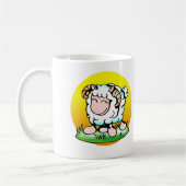 Mug Dessin de Happy Aries Ram sur l'herbe (Gauche)
