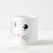 Mug Dessin de la ligne de face du chat (Devant gauche)