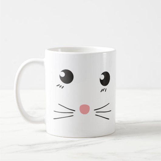Mug Dessin de la ligne de face du chat (Gauche)