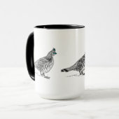 Mug Dessin de la ligne noire - Oiseau de Groupement (Devant gauche)